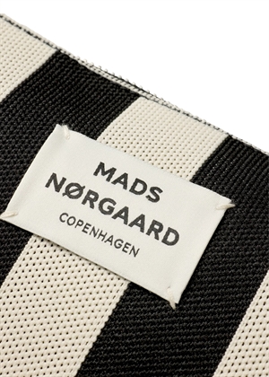 Knit stripe hof Make-up bag Black Mads Nørgaard 